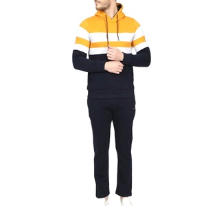 Wholesale Custom Logo Fashion <b>Mens</b> 2 Piece <b>Crop</b> <b>Top</b> Sweatpants and Hoodies Set 100% Cotton Digital Printing Embroidery Tracksuit - Product Image 1