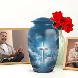 Urnas Cruzadas para Cenizas Humanas Masculinas, 10 Pulgadas, para Entierro o Cremación de Adultos, Estilos Europeo y Americano, Diseño Personalizable, 220 Cúbicos - Product Image 2