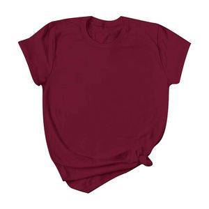 Camiseta Corta Azul Cielo para Mujer, Cuello Redondo, Corte Moderno, Camiseta Básica de Algodón Suave, OEM - Product Image 6