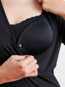 Camisola de lactancia personalizada para mujer de estilo superior, ropa de lactancia materna de verano, vestido de embarazada con mangas cortas - Product Image 5