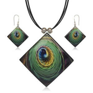 Beadside Religieux Plaqué Paon Pendentif Ensemble Or Personnalisable Forme Pierres-Moissanite Diamant Perle Alliage Laiton Cuivre Cristal - Product Image 1