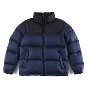 Alta calidad cálido invierno al aire libre Puffer cremallera dos tonos chaqueta invierno acolchado liso cremallera Up burbuja abajo chaqueta bordada - Product Image 6
