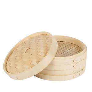 Wholesale Natural Bamboo Steamer/ Bamboo Steamer Basket Food/ Bamboo Steamer Set With Good Price From Eco2go Vietnam
