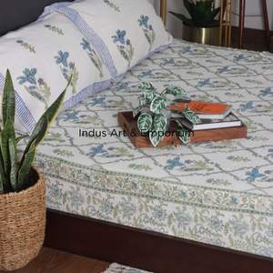Holesale-colchas de algodón con estampado a mano, colchas de lino y algodón - Product Image 1