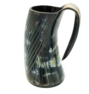 Chope en corne de buffle, gobelet médiéval personnel, corne à boire élégante, chopes en corne traditionnelles, gobelets pour buveurs - Product Image 6