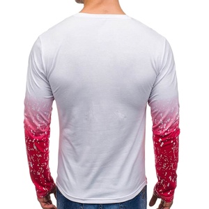 T-shirts d'été à manches longues décontractés pour hommes haute qualité coupe ajustée pour hommes chemise à manches longues avec impression de logo personnalisé - Product Image 5