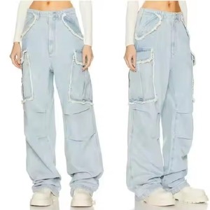 Overstock Apparels Ladies Skinny Denim Cotton Stretch Jean Bangladesh Stock Pantalones de mujer Moda Baggy 6 Pocket - Product Image 2