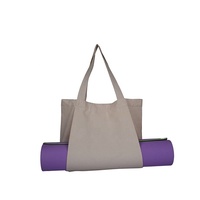 Sac de transport unisexe en toile de coton écologique pour tapis de yoga, avec logo personnalisé, bandoulière de gym, style artisanal, pour femme, été, NP