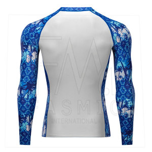 ผ้าสแปนเด็กซ์/ ไนลอนแห้งเร็วสำหรับผู้ชายอุปกรณ์ป้องกันผื่นแบบบีบอัดแขนยาว100% ผ้าสแปนเด็กซ์ - Product Image 6