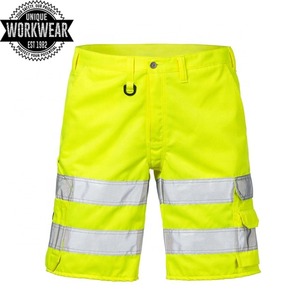 Ropa de trabajo de alta visibilidad para hombre, pantalones cortos Cargo, estilo personalizado, multibolsillos, poliéster de alta visibilidad, venta al por mayor, pantalones cortos personalizados de alta visibilidad - Product Image 3