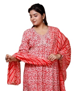 Prix usine imprimé naira coupe kurta ensemble Kurti avec Dupatta ensemble pour toutes les occasions vêtements de mariage robes indiennes pour les femmes - Product Image 1