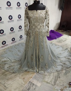 2022 Caftan de mariage marocain personnalisable perlé à la main avec de nouveaux modèles pour adultes Options de taille et de couleur disponibles - Product Image 3