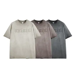 Mdq Men's Size Gradient Spray-dyed Distressed Washed T-shirt American Retro Crackle Print Trendy Brand Loose Short-sleeved Men