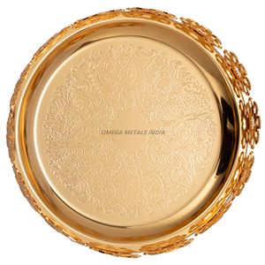 Bandeja de servicio única en forma de hoja roja con elegante diseño de metal y detalles artísticos, perfecta para presentaciones elegantes en el hogar - Product Image 2