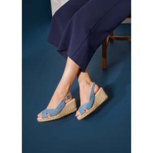 Sandali con zeppa in tela in edizione limitata Llansa - Product Image 2
