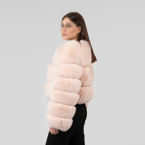 Abrigo de Piel Sintética Tejida Transpirable Estilo 2024 para Mujer, 100% Poliéster, Piel de Zorro, Ropa de Lujo a la Moda, Cuello Elegante - Product Image 3