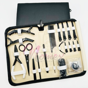 Nomex ชุดเครื่องมือต่อผมระหว่างประเทศเคสหรูหราสีดำด้านเกรดการผ่าตัดสแตนเลสสีดำนู้ดชุด All-in-One - Product Image 5