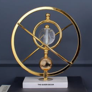 Accesorios de Escultura de Metal con Bola de Cristal de Estilo Ligero y Lujoso, para Sala de Estar, Vinoteca, Oficina, Escritorio - Product Image 1