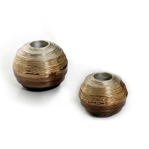 Nouveau Style verre et métal support votif finition dorée chauffe-plat bougeoir vente chaude conception à la main support de pilier - Product Image 6