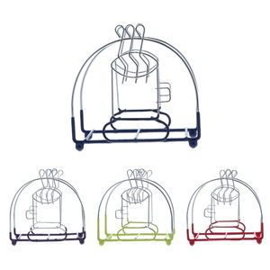 Porte-mouchoirs en acier inoxydable au design antique multicolore Porte-serviettes de table poli pour la décoration intérieure et hôtelière d'Inde - Product Image 4