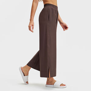 Pantalons amples longueur totale Pantalons décontractés pour femmes Confort Matière polyester avec un design tendance - Product Image 3