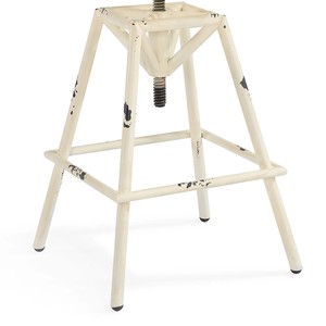 Tabouret de bar de luxe vintage en bois massif et métal rustique hauteur de comptoir pour restaurants hôtels extérieur ou bar - Product Image 4