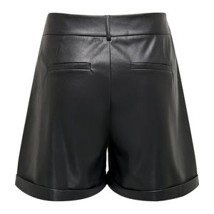 New Wholesale Best Selling Custom Style New High Waist Casual <b>Leather</b> <b>Shorts</b> for <b>Men</b> Wide Leg <b>Shorts</b> - Product Image 2
