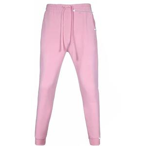 Ensemble de survêtement deux pièces pour homme, survêtement zippé pour homme, couleur unie rose personnalisée, molleton de coton, coupe ajustée, sweat-shirts à cordon plat et pantalons amples - Product Image 6