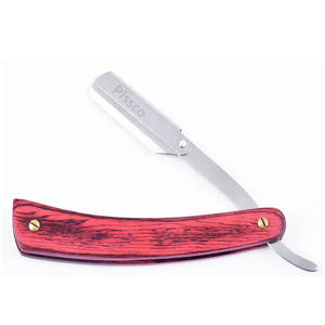 Navaja de Afeitar Plegable de Acero Inoxidable con Hoja Recta, Navaja de Barbero, Excelente Mano de Obra - Product Image 1