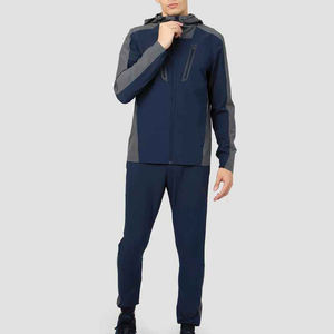 Ensemble survêtement pour homme, veste coupe-vent vintage imperméable à fermeture éclair intégrale, streetwear personnalisé - Product Image 2