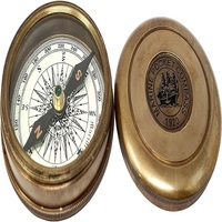 Robert Frost şiir RJ el sanatları mağaza Vintage 2-Inch pirinç denizcilik pusula alüminyum kasa cep Transit pusula yürüyüş kamp