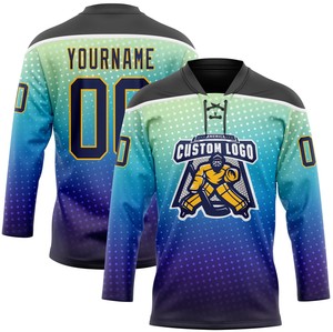 Maillot de hockey sur glace à lacets professionnel, conception personnalisée, OEM ODM - Product Image 6