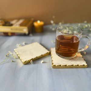 Best Quality Square Stone Coasters for Home & Kitchen Use Classic Style <b>Tabletop</b> Decorative Mats & Pads - Product Image 2