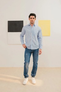 กางเกงยีนส์ผ้ายีนส์สำหรับผู้ชายกางเกงยีนส์ทันสมัยสไตล์ลำลองสำหรับผู้ชายกำหนดได้เอง - Product Image 6