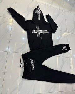 Chándal para mujer Puff Printed Sweat Suit Flare Hoodie y últimos conjuntos de pantalones Pantalones de chándal apilados hechos en Pakistán - Product Image 4