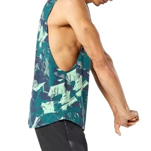 Débardeur imprimé personnalisé de qualité supérieure maillot de corps de gilet à dos nageur pour hommes fabriqué en usine pour l'entraînement de gymnastique en cours d'exécution Stringer - Product Image 2