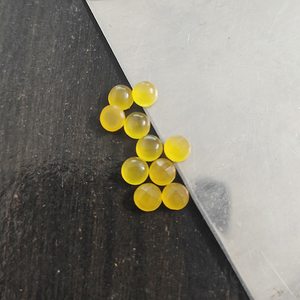 10 pcs Jaune Calcédoine 4.5mm Rond Cabochon 3.9 Cts lot Iroc Ventes Haute Qualité Lâche Semi-précieux Pierres Précieuses US $1.5 pour tous - Product Image 6