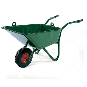 Extra Durable Steel <b>Wheelbarrow</b> with Large Steel Tray and Puncture-Proof <b>Tires</b> for All Outdoor and Construction Tasks - Product Image 4
