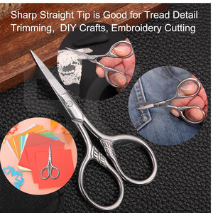 Ciseaux à cuticules de précision en acier inoxydable pour droitiers, durables, pour manucure, pédicure, soin des sourcils, courbés et affûtés, noirs - Product Image 4