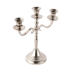 Bougeoir design de luxe en acier inoxydable argenterie candélabre bougeoir décoratif décoration de la maison en vente - Product Image 1