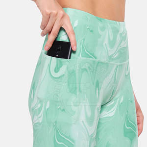 Leggings de Yoga de Cintura Alta Elástica, Sólidos, de Alta Calidad, Transpirables, Ecológicos, de Longitud Completa, Spandex/Poliéster, para Fitness Femenino - Product Image 6