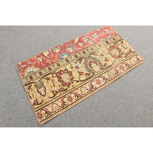 พรมวินเทจขนาดเล็ก 1.7x3.3 ฟุต พรมตุรกี พรมลายพรางสีแดง - Product Image 4