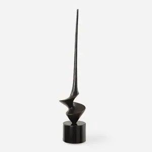 Uttermost All Twisted Bronze Sculpture, également connue sous le nom de All Twisted Sculpture, est une sculpture polie moderne en bronze conçue - Product Image 2