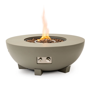 เตาไฟกลางแจ้งแบบใช้แก๊สโพรเพน 36 ชิ้น โต๊ะเตาไฟเหล็กทรงกลมสำหรับสวนและลานบ้าน - Product Image 3