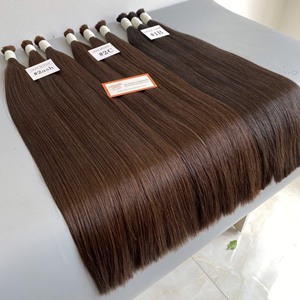 ผมต่อของมนุษย์เกรด12A ผมตรงจากผู้บริจาคย้อมผมมีอายุการใช้งานยาวนาน - Product Image 2