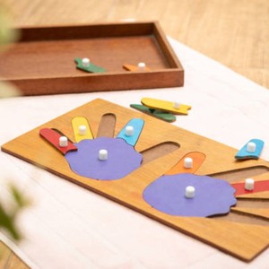 Jouets pour enfants couleur multifonctionnelle animaux cognitifs fruits et légumes Match bébé Puzzle Puzzle cognitif - Product Image 3