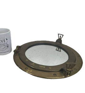 Miroir de porthole de bateau de haute qualité, reproduction, à suspendre au mur, décor mural nautique circulaire, décoration murale marine - Product Image 1