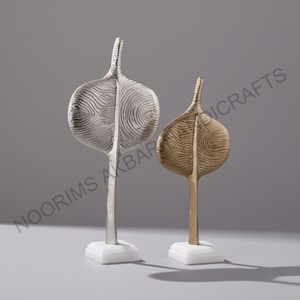 Escultura de Arte Abstracto metálico alto sobre Base de mármol Aluminio Contemporáneo Hogar Oficina Decoración Acento Exportador de artesanía de metal moderno - Product Image 5