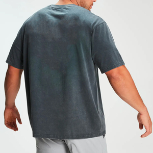 Camiseta de algodón 100% para hombre, camisetas de lavado ácido con estampado holgado para hombre, camisetas de lavado ácido de buena calidad para Fitness para adultos - Product Image 6