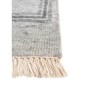 Alfombra de Lana Anudada a Mano, Color Gris Tomillo y Negro, con Patrón Geométrico y Abstracto, para el Hogar, Rectangular, para Pasillo o Sala de Estar -AKWT-1054 - Product Image 4